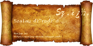 Szalay Árpád névjegykártya